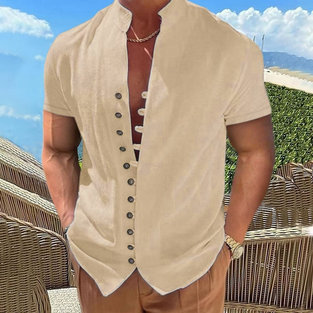 The Stand Collar Shirt - Summer Essential