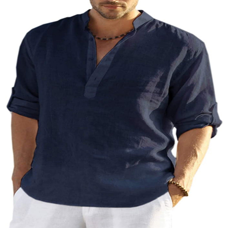 The Coastal Linen Tee - Long Sleeve