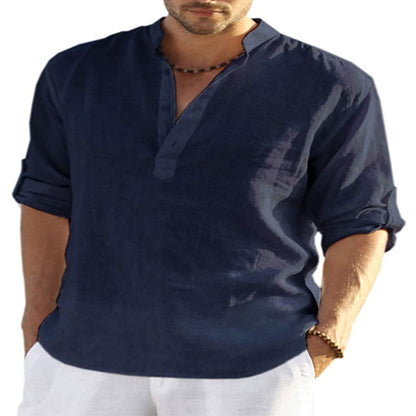 The Coastal Linen Tee - Long Sleeve