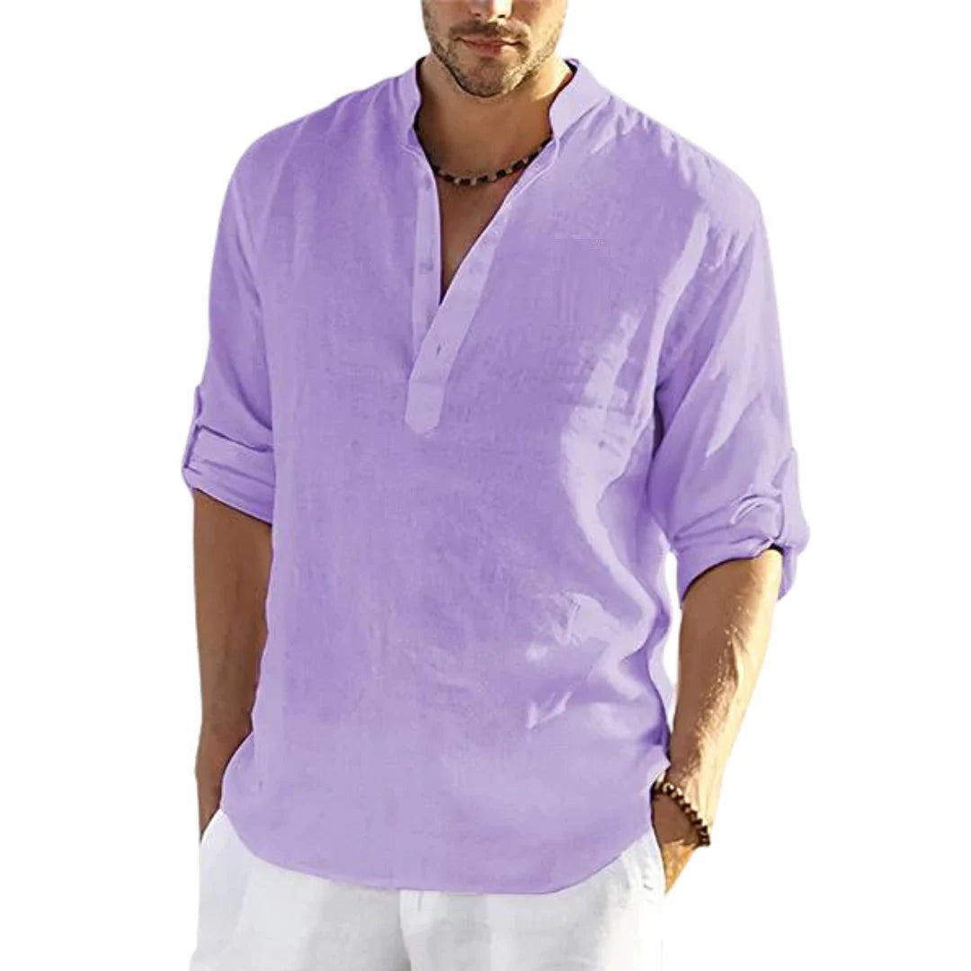 The Coastal Linen Tee - Long Sleeve