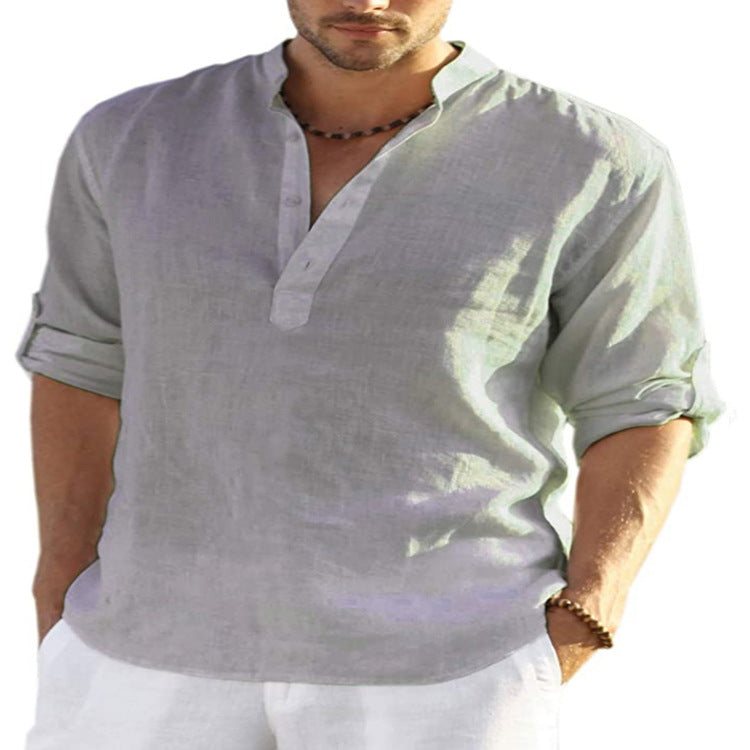 The Coastal Linen Tee - Long Sleeve