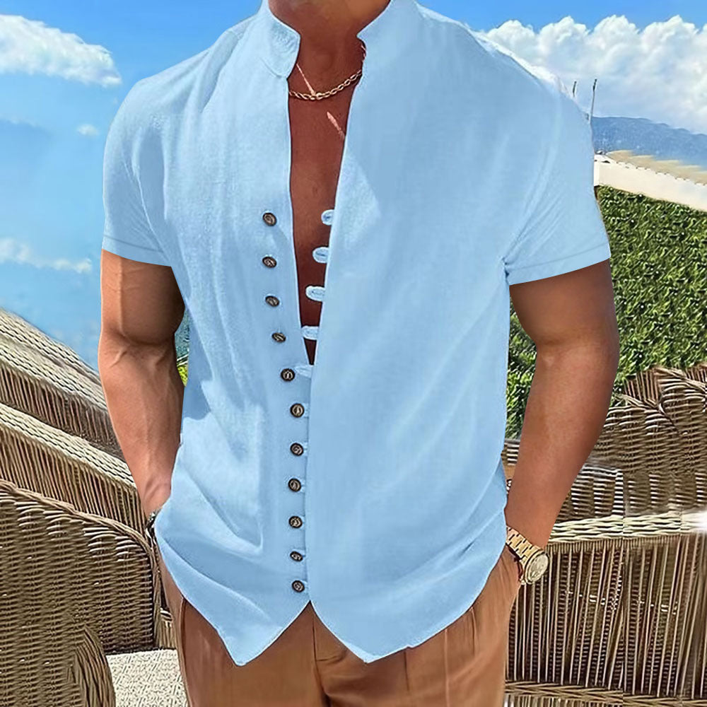 The Stand Collar Shirt -  Summer Essential