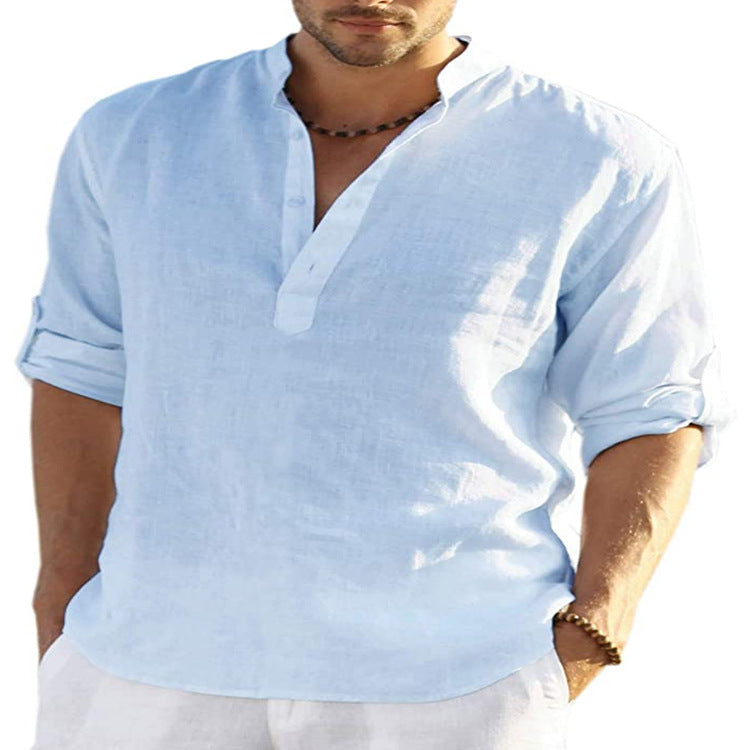 The Coastal Linen Tee - Long Sleeve