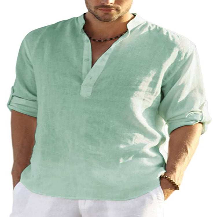 The Coastal Linen Tee - Long Sleeve