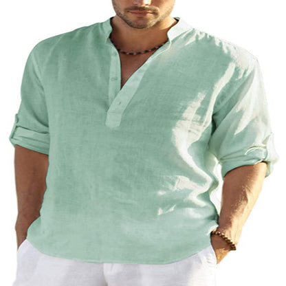 The Coastal Linen Tee - Long Sleeve