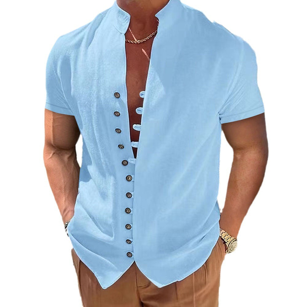 The Stand Collar Shirt -  Summer Essential