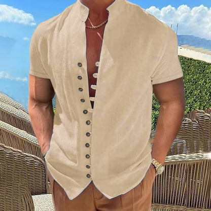 The Stand Collar Shirt -  Summer Essential