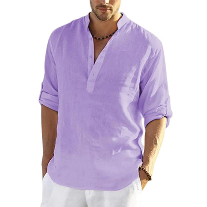 The Coastal Linen Tee - Long Sleeve