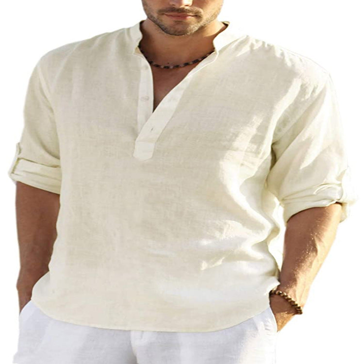 The Coastal Linen Tee - Long Sleeve